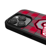 Ohio State University Buckeyes Plaid MagSafe Compatible Phone Case for Apple iPhone