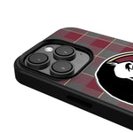 Florida State University Seminoles Plaid MagSafe Compatible Phone Case for Apple iPhone