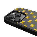 University of Michigan Wolverines Fashion Pattern MagSafe Compatible Phone Case for Apple iPhone-3
