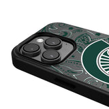 Michigan State University Spartans Paisley MagSafe Compatible Phone Case for Apple iPhone