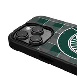 Michigan State University Spartans Plaid MagSafe Compatible Phone Case for Apple iPhone
