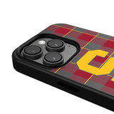 University of Southern California Trojans Plaid MagSafe Compatible Phone Case for Apple iPhone