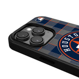 Houston Astros Plaid MagSafe Compatible Phone Case for Apple iPhone