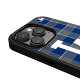 LA Dodgers Plaid MagSafe Compatible Phone Case for Apple iPhone