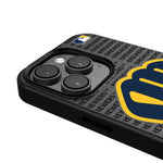 Milwaukee Brewers Text Backdrop MagSafe Compatible Phone Case for Apple iPhone