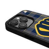 Milwaukee Brewers Plaid MagSafe Compatible Phone Case for Apple iPhone