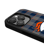 Denver Broncos Plaid MagSafe Compatible Phone Case for Apple iPhone