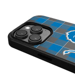 Detroit Lions Plaid MagSafe Compatible Phone Case for Apple iPhone