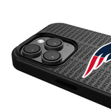 New England Patriots Text Backdrop MagSafe Compatible Phone Case for Apple iPhone