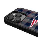 New England Patriots Plaid MagSafe Compatible Phone Case for Apple iPhone