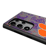 Clemson University Tigers Paisley MagSafe Compatible Phone Case for Samsung Galaxy