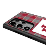 Indiana University Hoosiers Plaid MagSafe Compatible Phone Case for Samsung Galaxy