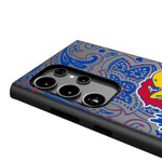 University of Kansas Jayhawks Paisley MagSafe Compatible Phone Case for Samsung Galaxy