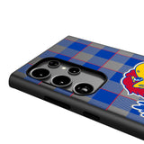 University of Kansas Jayhawks Plaid MagSafe Compatible Phone Case for Samsung Galaxy