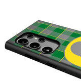 University of Oregon Ducks Plaid MagSafe Compatible Phone Case for Samsung Galaxy