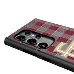 Florida State University Seminoles Athletic Wordmark Plaid MagSafe Compatible Phone Case for Samsung Galaxy