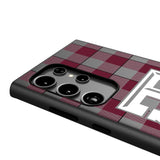 Texas A&M University Aggies Plaid MagSafe Compatible Phone Case for Samsung Galaxy