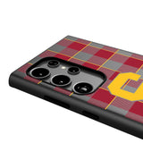 University of Southern California Trojans Plaid MagSafe Compatible Phone Case for Samsung Galaxy