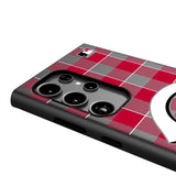 Cincinnati Reds Plaid MagSafe Compatible Phone Case for Samsung Galaxy