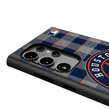 Houston Astros Plaid MagSafe Compatible Phone Case for Samsung Galaxy