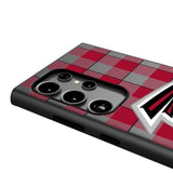 Atlanta Falcons Plaid MagSafe Compatible Phone Case for Samsung Galaxy