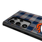 Denver Broncos Plaid MagSafe Compatible Phone Case for Samsung Galaxy