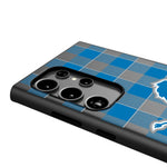 Detroit Lions Plaid MagSafe Compatible Phone Case for Samsung Galaxy