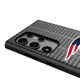 New England Patriots Text Backdrop MagSafe Compatible Phone Case for Samsung Galaxy