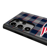 New England Patriots Plaid MagSafe Compatible Phone Case for Samsung Galaxy
