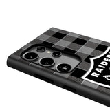 Las Vegas Raiders Plaid MagSafe Compatible Phone Case for Samsung Galaxy