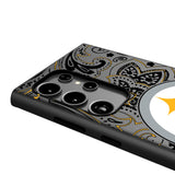 Pittsburgh Steelers Paisley MagSafe Compatible Phone Case for Samsung Galaxy