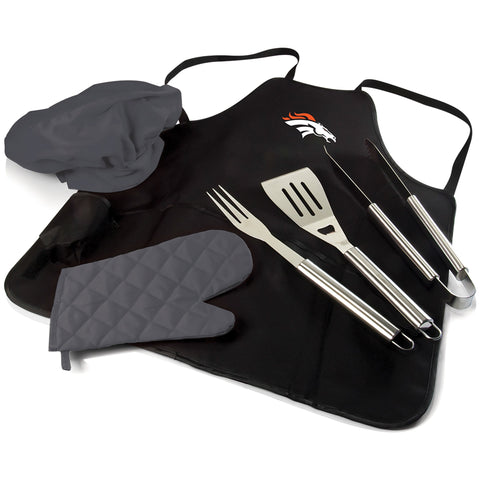 Denver Broncos - BBQ Apron Tote Pro Grill Set