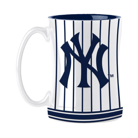 New York Yankees Pin Stripe Sculpted Relief Mug