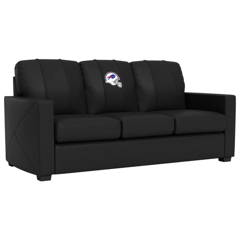 Silver Sofa with  Buffalo Bills Helmet Logo