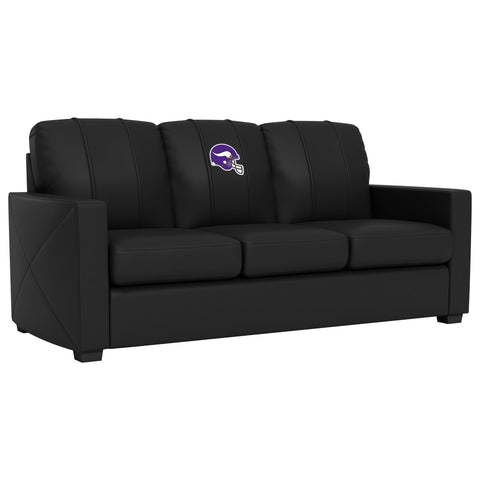 Silver Sofa with  Minnesota Vikings Helmet Logo
