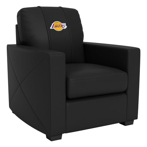Silver Club Chair with Los Angeles Lakers Logo