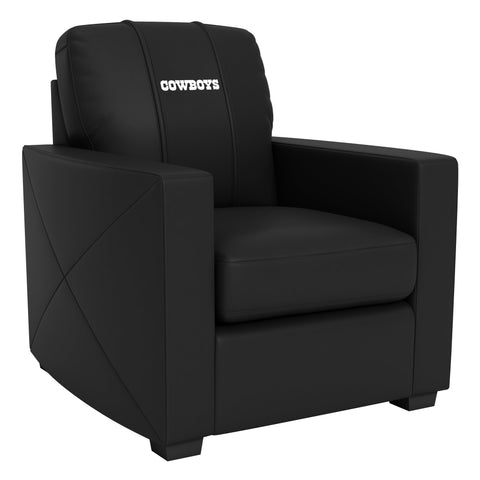 Silver Club Chair with  Dallas Cowboys Secondary Logo