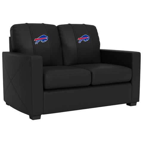 Silver Loveseat with  Buffalo Bills Primary Logo