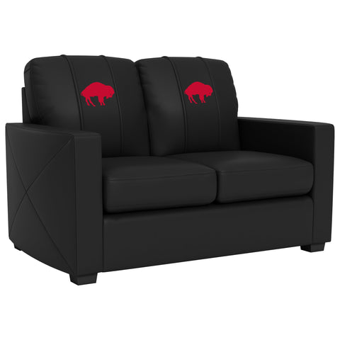 Silver Loveseat with  Buffalo Bills Secondary Logo