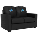 Silver Loveseat with  Detroit Lions Primary Logo