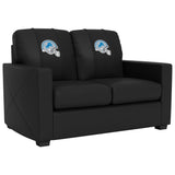 Silver Loveseat with  Detroit Lions Helmet Logo