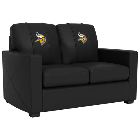 Silver Loveseat with  Minnesota Vikings Primary Logo