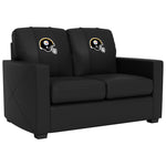 Silver Loveseat with  Pittsburgh Steelers Helmet Logo