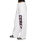 Syracuse Bandana Flare White Sweatpants