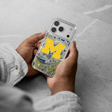 University of Michigan Wolverines Paisley Glitter Phone Case for Apple iPhone 17 Series