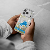Detroit Lions Personalized Tilt Glitter Phone Case for Apple iPhone 17 Series