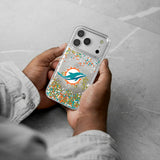 Miami Dolphins Confetti Glitter Phone Case for Apple iPhone 17 Series