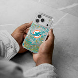 Miami Dolphins Paisley Glitter Phone Case for Apple iPhone 17 Series