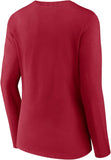Women's Fanatics San Francisco 49ers Wordmark Long Sleeve V-Neck T-Shirt