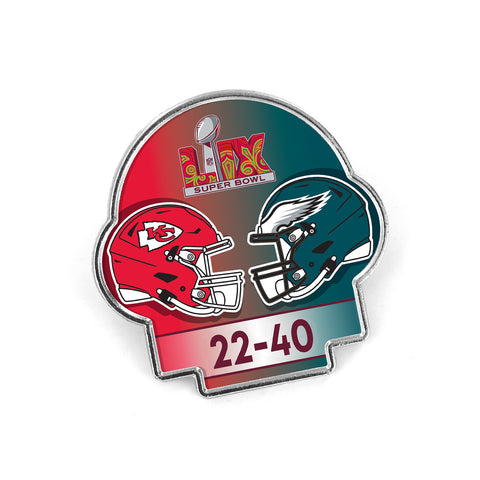 Philadelphia Eagles Super Bowl 59 Champ Pin Collector Score Design